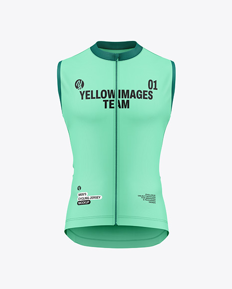 Men's Sleeveless Cycling Jersey Mockup