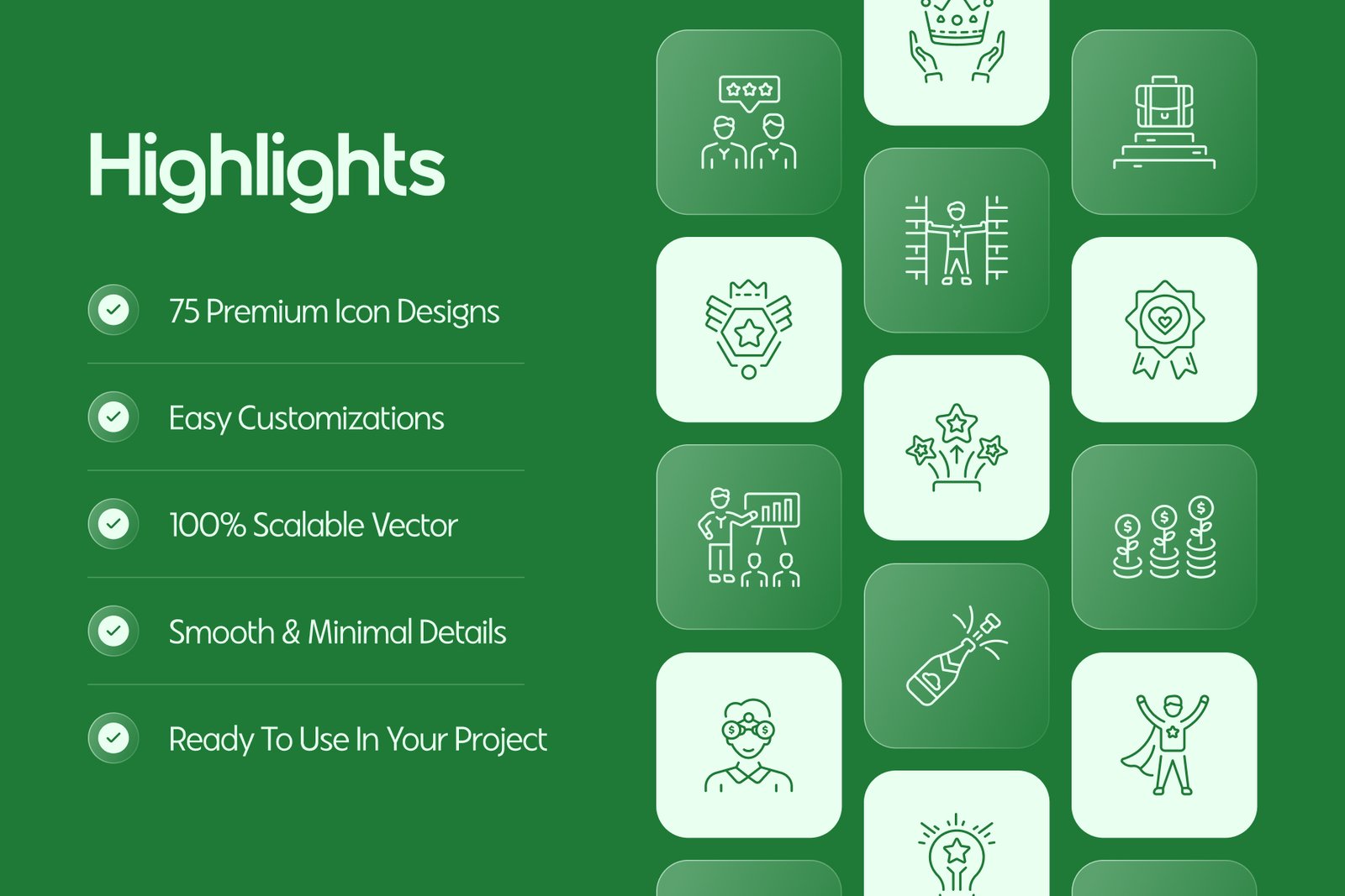 Success Icon Art Set