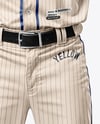 Black Man Wearing a Full Baseball Kit with Bat Mockup