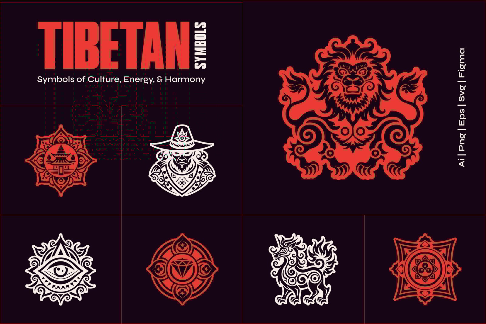 Tibetan Symbols Set
