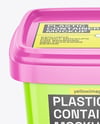 Glossy Plastic Food Container Mockup