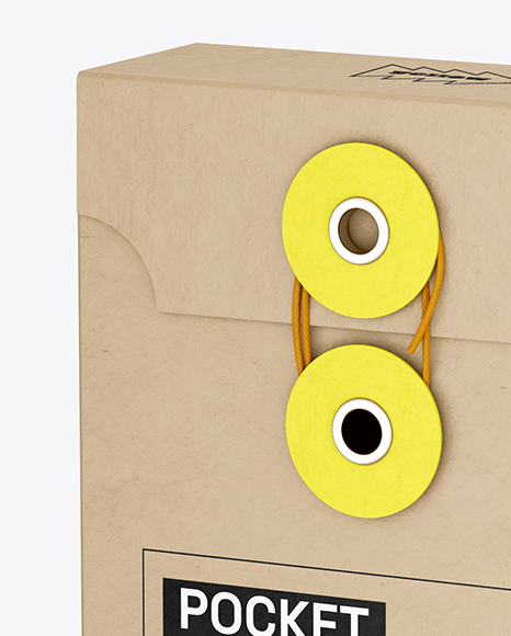 String & Button Pocket Envelope Mockup