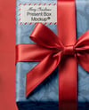 Square Gift Box with Red Bow Mockup