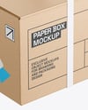 Cardboard Box with Lifting Slings Mockup