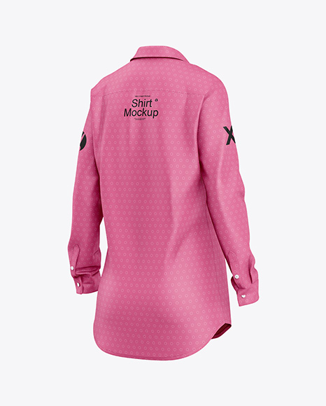 Women's Long Sleeve Shirt Mockup - Back View
