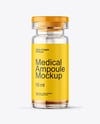 Clear Glass Medical Ampoule Mockup