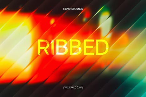 Vibrant Ribbed Glass Backgrounds - Textures