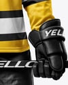 Man Wearing Full Ice Hockey Kit Mockup
