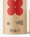Opened Kraft Paper Tube Mockup – Front View