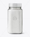 Square Plastic Jar with Fine Sea Salt Mockup
