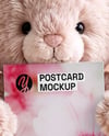 Plush Bunny with Vertical Card Mockup