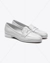 Pair of Women's Leather Loafers Mockup