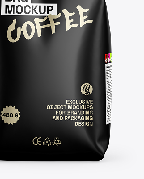 Matte Coffee Bag Mockup