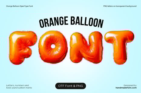 Orange Balloon Font - Kid font