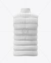 Matte Down Vest Mockup – Back View