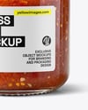 Glass Jar with Tomato Bruschetta Mockup