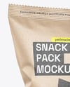 Kraft Paper Snack Bag Mockup