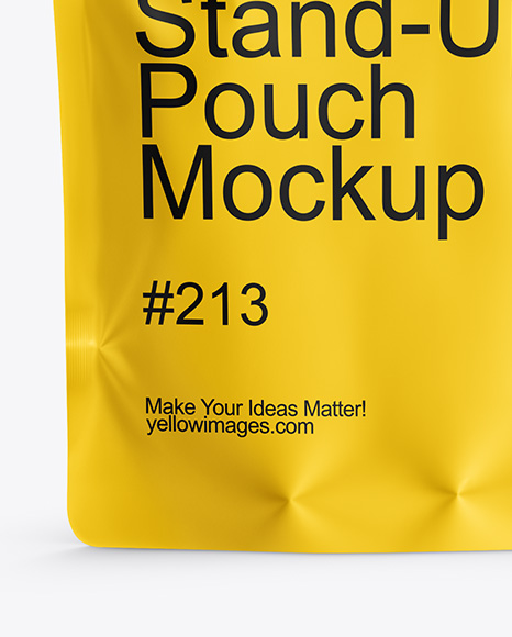 Matte Stand-Up Pouch Mockup