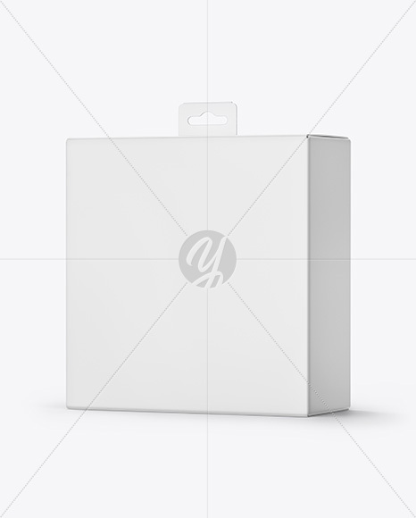 Matte Paper Box w/ Hang Tab Mockup