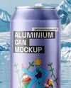 16.9oz Drink Can on Iceberg Mockup