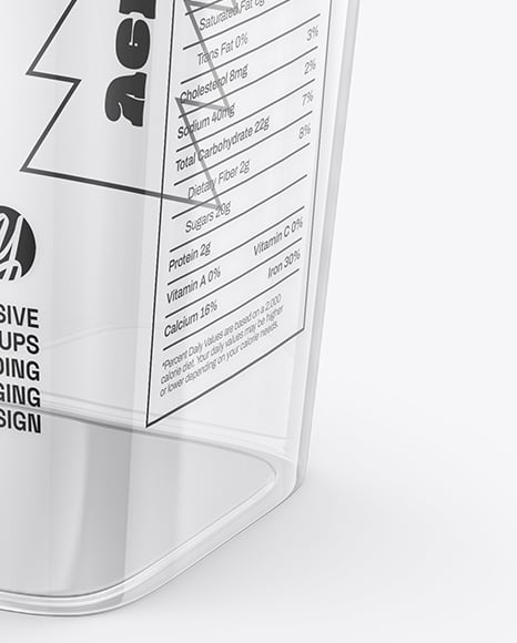 Clear Plastic Cup with Drink Mockup