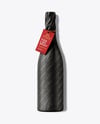 Wine Bottle in Kraft Paper Wrap Mockup