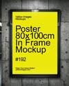 Framed Poster in Underground Passage Mockup