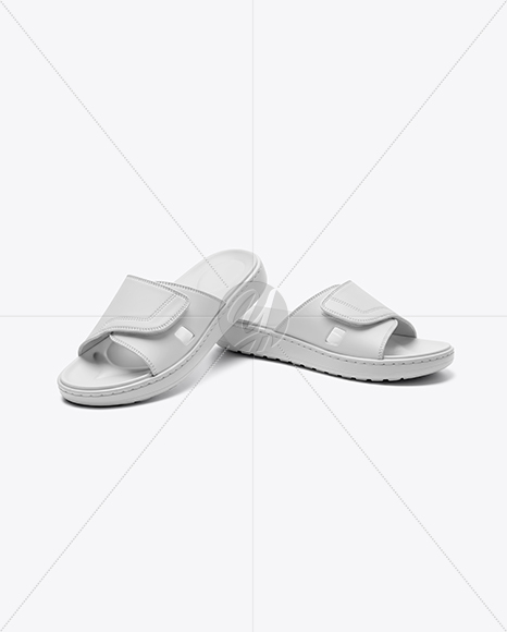 Pair of Velcro Slide Sandals Mockup