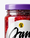 Glass Jar with Mixed Berries Preserves Mockup