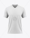 V-Neck T-Shirt Mockup - Front View
