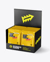 Display Box with Glossy Snacks Mockup