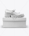 Mary Jane Shoe with Box Mockup