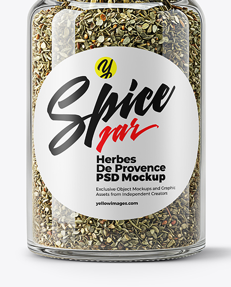 Jar with Herbes de Provence Mockup