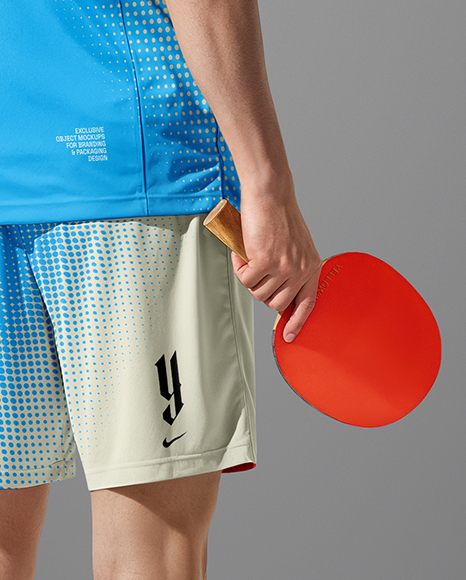 Asian Man Wearing Table Tennis Uniform Mockup