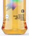 Glass Bottle with Apple Juice Mockup