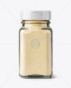 Square Glass Jar with Garlic Powder Mockup
