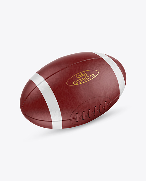Leather Rugby Ball Mockup