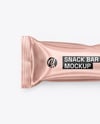 Glossy Metallic Snack Package Mockup