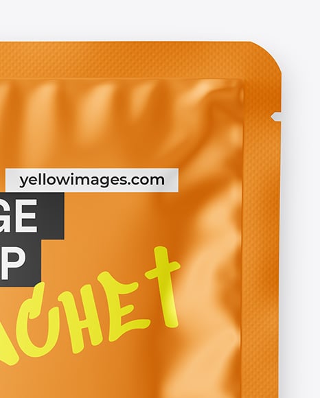 Glossy Sachet Mockup