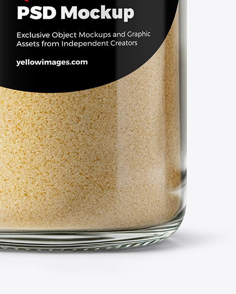Spice Glass Jar with Onion Powder Mockup
