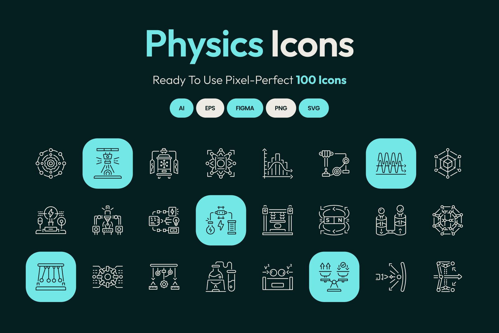 Physics Icon Art Set