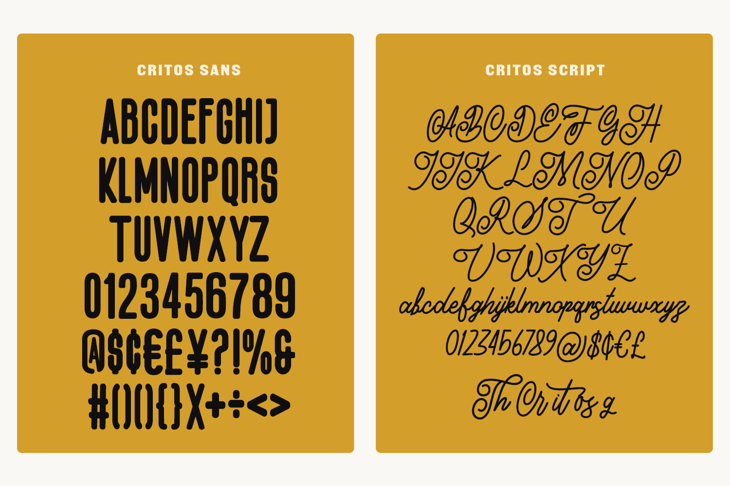 Critos Font Duo Modern Vintage Script Sans