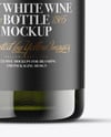 Green Glass White Wine Bottle Mockup