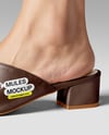 Pair of Mules on Woman's Legs Mockup