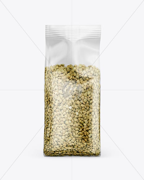 Package with Green Buckwheat Mockup