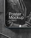 Framed Poster in Underground Passage Mockup