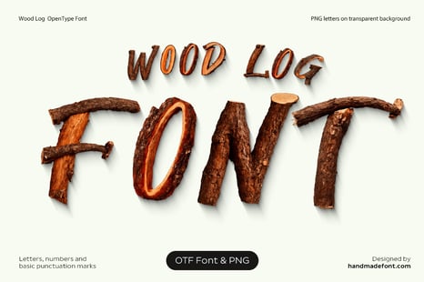 Wood Log Font
