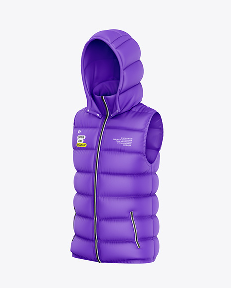 Down Vest Mockup - Black tracksuit mockup