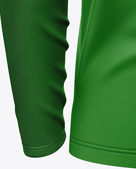 Men's Long Sleeve Raglan Polo Mockup