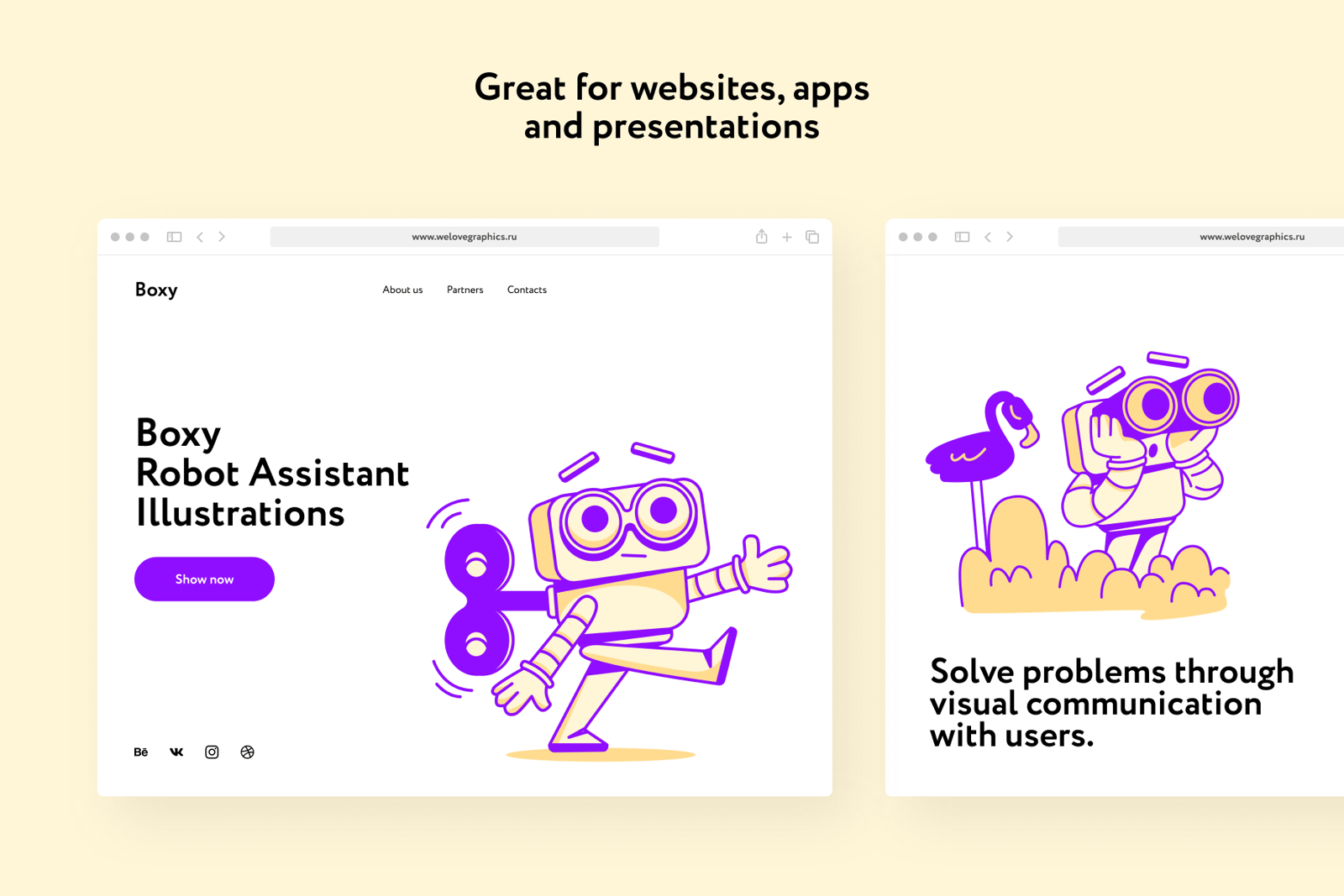 Boxy Robos Assistant Illustrations